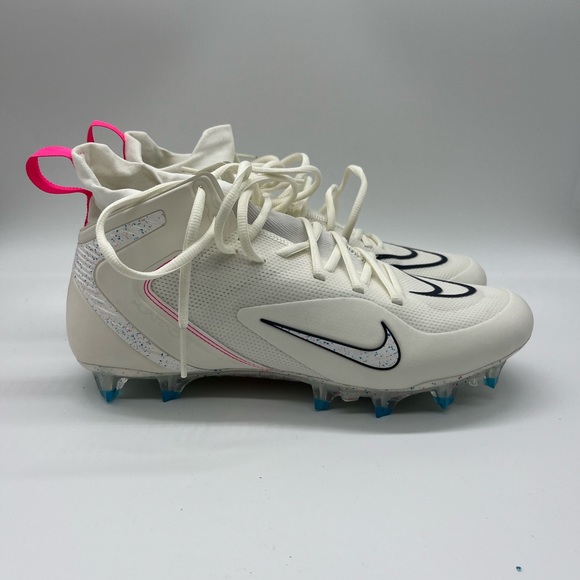 Nike alpha huarache 8 elite lacrosse cleats white / multicolored new without box - Picture 4 of 7